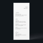 Clean Black and White Modern Wedding Menu<br><div class="desc">Modern wedding menus featuring a simple yet elegant design with serif and script fonts.</div>