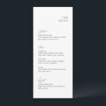 Clean Black and White Modern Wedding Menu<br><div class="desc">Modern wedding menus featuring a simple yet elegant design with serif and script fonts.</div>