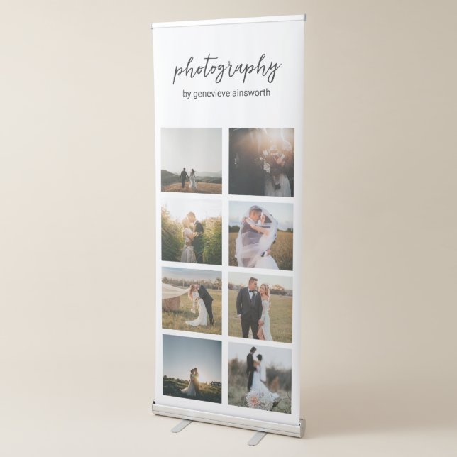 Clean Black and White Photo Modern Business Retractable Banner (3/4)