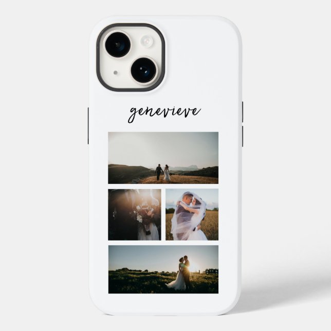 Clean Black and White Photo Modern Case-Mate iPhone Case (Back)