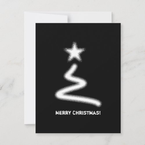 Clean Black Corporate QR Code Christmas Tree Holiday Card
