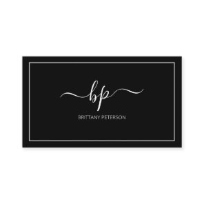 Clean Black Elegant Modern Professional Business Card