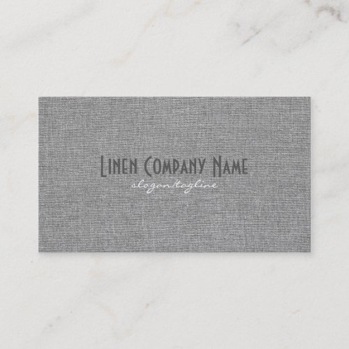 Clean Black &amp; Gray Linen Burlap Texture Business Card Template