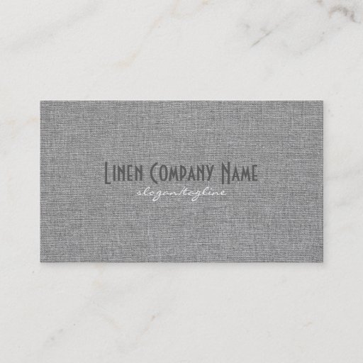 Customizable Clean Black &amp; Gray Linen Burlap Texture Business Card Template