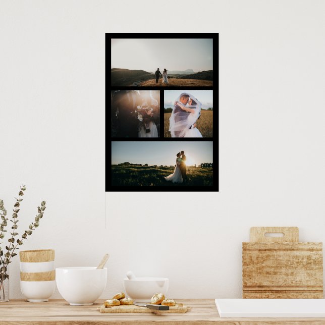 Clean Black Photo Modern Poster (Kitchen)