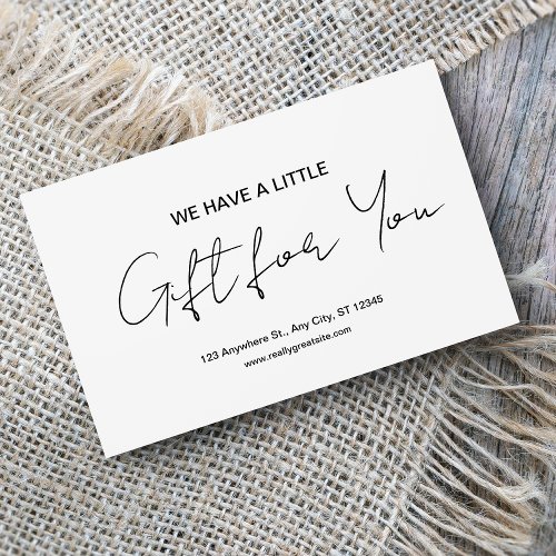 Clean Black  White Voucher Gift Certificate 