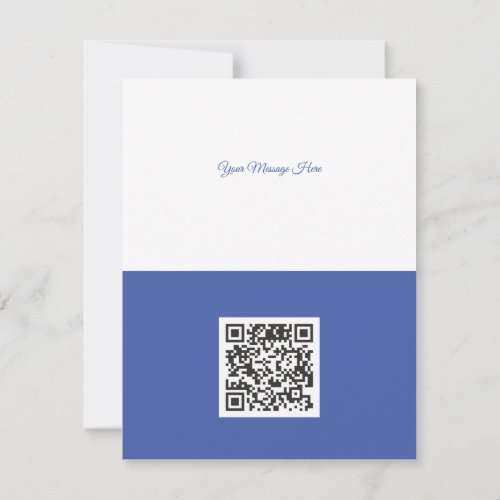 Clean Blue Corporate QR Code Christmas Tree Holiday Card