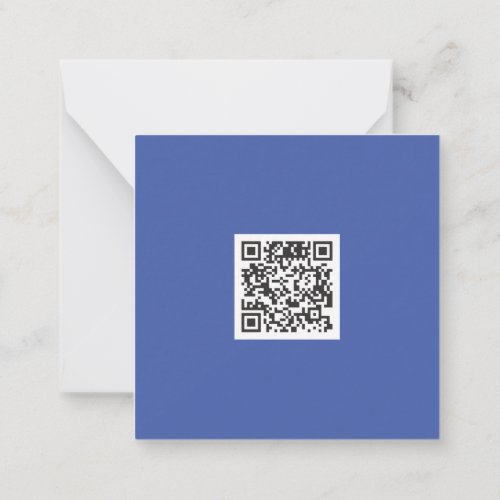Clean Blue Corporate QR Code Christmas Tree Note Card