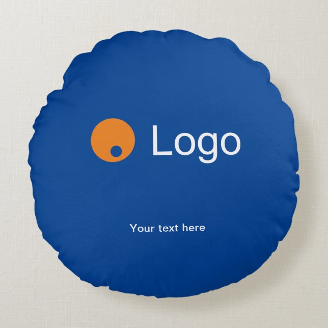 Clean Blue Corporate Template Round Pillow (Front)