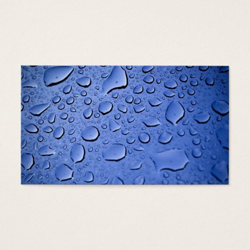 Customizable Clean Blue Water Droplets Business Card Template
