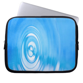 Clean blue water ripples laptop sleeve