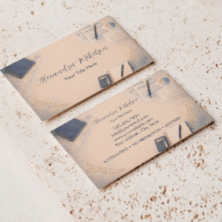 Clean Bookkeeping Office Branding Business Card