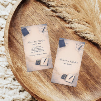 Clean Bookkeeping Office Branding Business Card