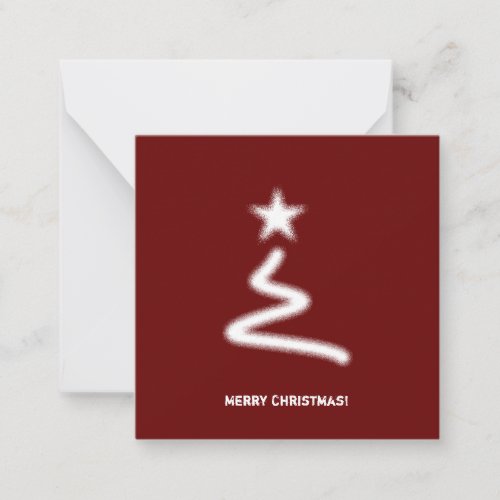 Clean Bordeaux Corporate QR Code Christmas Tree Note Card