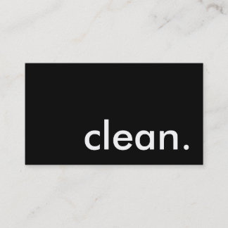 clean. business card