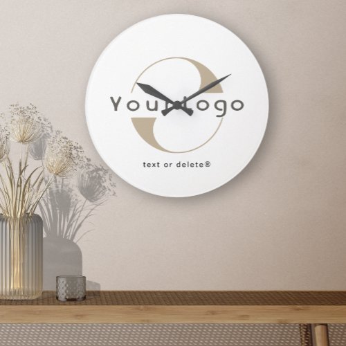 Clean Business logo Minimal brand Company Wall Round Clock