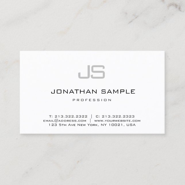 Clean Chiropractor Business Card (Front)