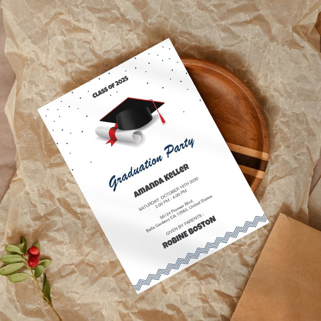 Clean & Classic Graduation Party Invitation (Creator Uploaded)