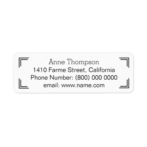 clean  clear address information label