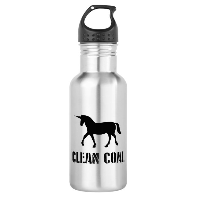 Clean Coal Stainless Steel Water Bottle (Front)