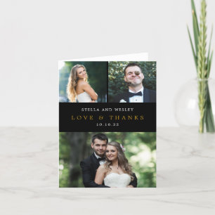 Clean Collage EDITABLE COLOR Thank You Card