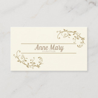 Clean Cream Color Business Card