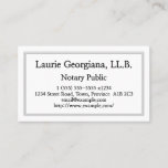 [ Thumbnail: Clean & Customizable Notary Public Business Card ]