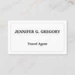 [ Thumbnail: Clean & Customizable Travel Agent Business Card ]
