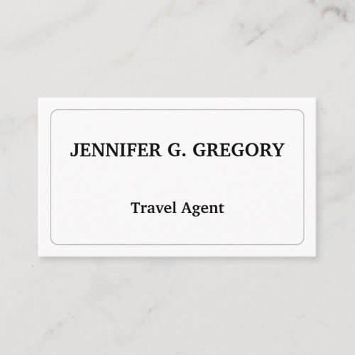 Clean  Customizable Travel Agent Business Card