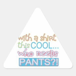 Clean Cute Humor Triangle Sticker