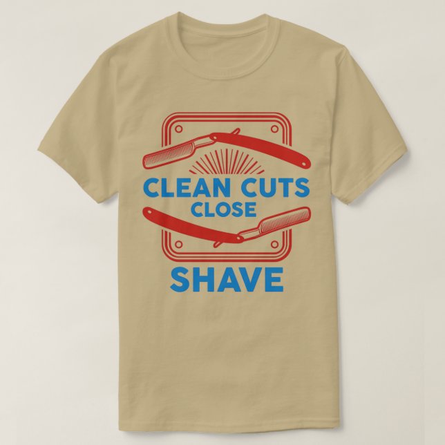 Clean Cuts Close Shave T-Shirt (Design Front)