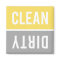 Clean Dirty Bright Yellow and Gray Dishwasher