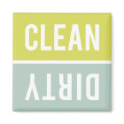 Clean Dirty Chartreuse Seafoam Green Dishwasher