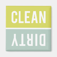 Clean Dirty Chartreuse Seafoam Green Dishwasher
