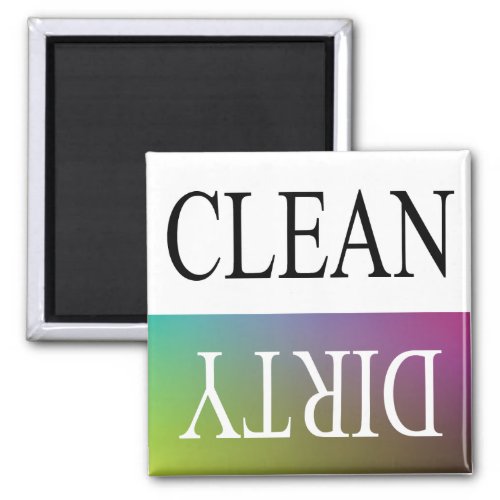 Clean dirty_colorful dishwasher magnet