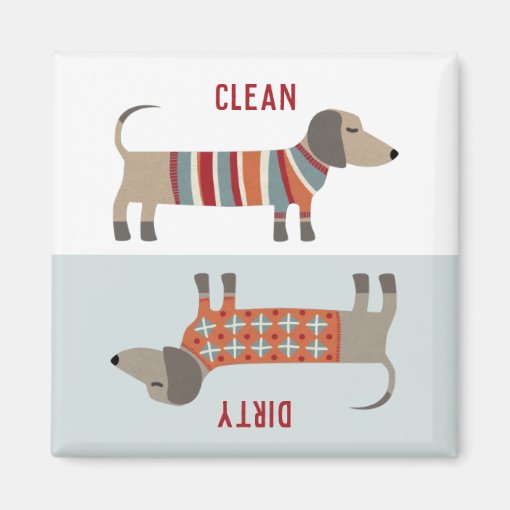 Clean Dirty Dachshund Sausage Dog Dishwasher Zazzle