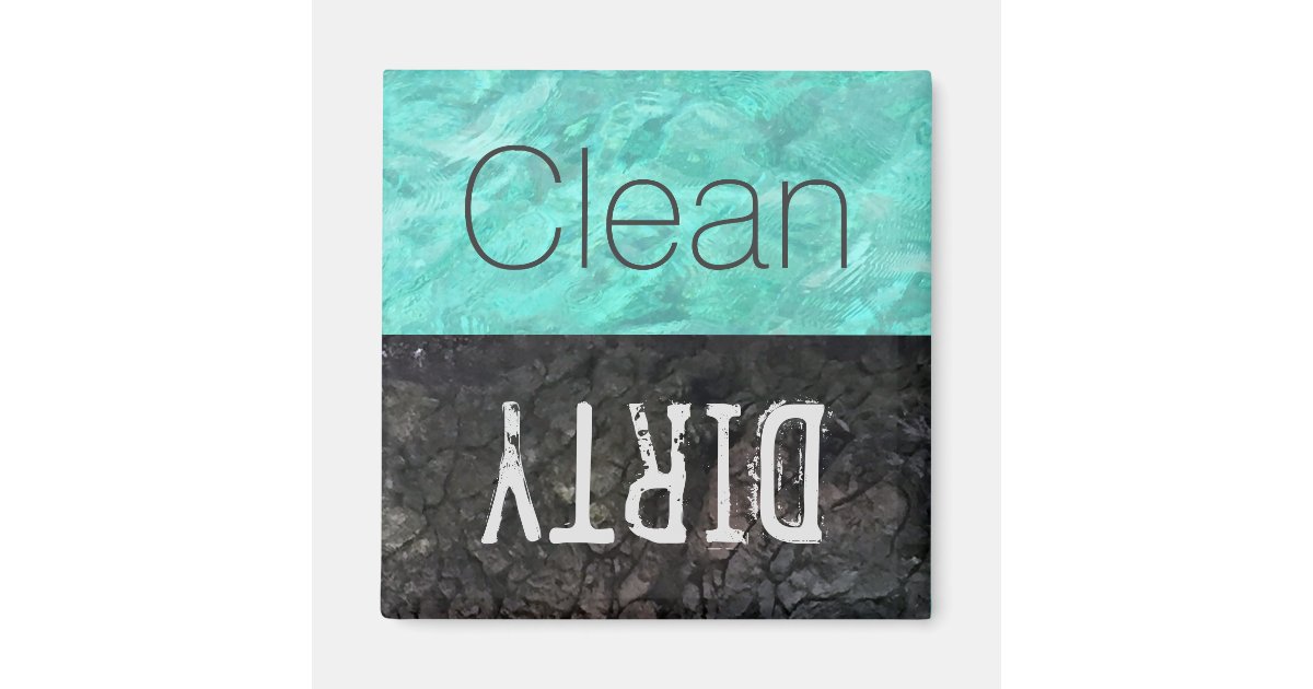 Clean | Dirty Dishes Dishwasher Magnet | Zazzle