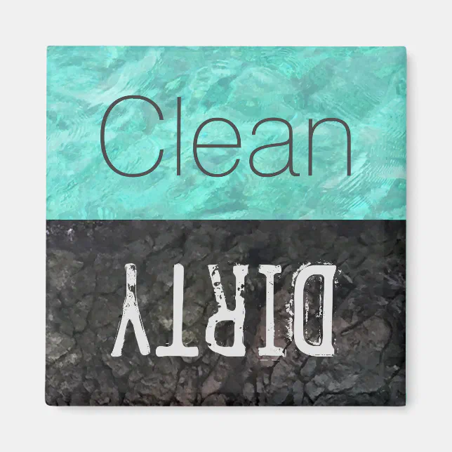 Clean | Dirty Dishes Dishwasher Magnet | Zazzle