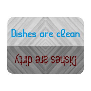 Clean | Dirty Dishes Dishwasher Magnet by clever_bits at Zazzle