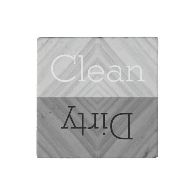 Clean | Dirty Dishes Dishwasher Stone Magnet (Front)