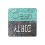Clean | Dirty Dishes Dishwasher Stone Magnet at Zazzle