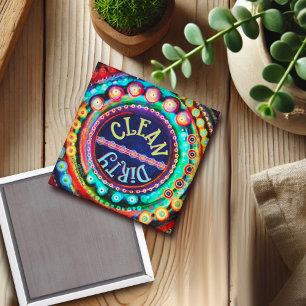 Clean Dirty Dishwasher Fun Colorful Cute Magnet