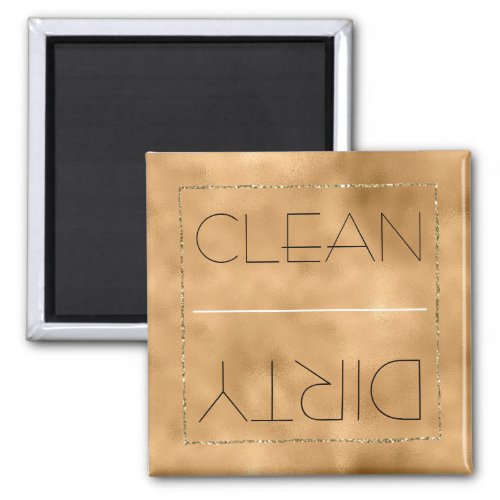 CleanDirty Dishwasher Gold Glitz Magnet