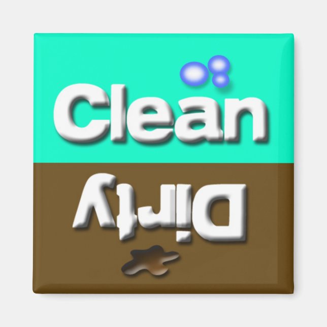 Clean/Dirty Dishwasher Kitchen Dishes Magnet (Front)