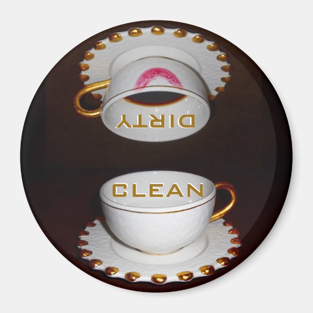 Clean Dirty Dishwasher Kitchen Magnet (Front)