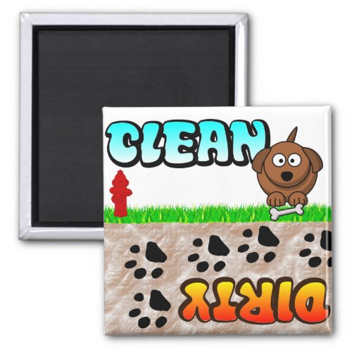 Clean Dirty Dishwasher magnet