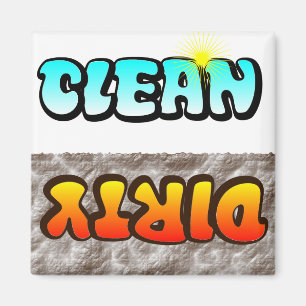 Clean Dirty Dishwasher magnet