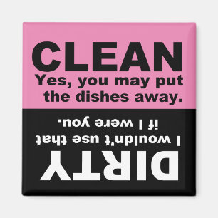 Clean Dirty Dishwasher magnet