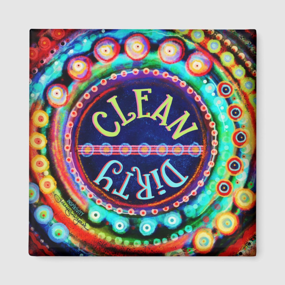 Clean Dirty Dishwasher Magnet | Zazzle