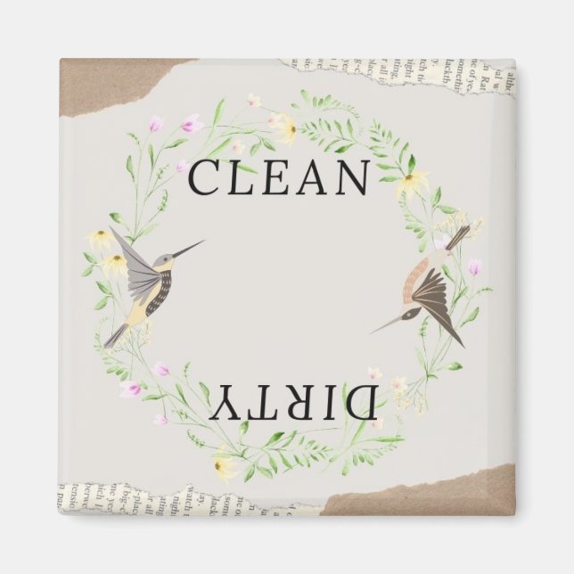 Clean/Dirty Dishwasher Magnet (Front)